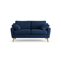 Habitat Ivor Fabric 2 Seater Sofa - Navy - Ash Leg
