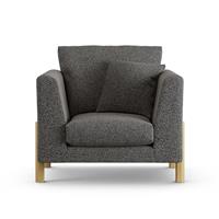 Habitat Aston Fabric Armchair - Charcoal - Ash Leg
