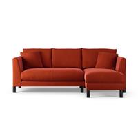 Habitat Aston Right Hand Corner Sofa -Burnt Orange-Black Leg