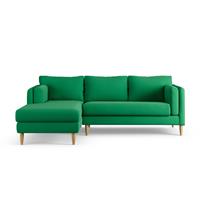 Habitat Newington Left Hand Corner Sofa - Green - Ash Leg