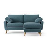 Habitat Ivor Right Hand Corner Sofa - Blue - Ash Leg