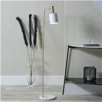 Pacific Biba Marble Footed Floor Lamp - Gold & White