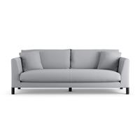 Habitat Aston Fabric 4 Seater Sofa - Grey - Black Leg