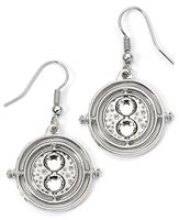 Harry Potter Silver Tone Time Turner Drop Earrings