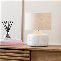 Pacific Flora Ceramic Small Table Lamp - White