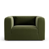 Habitat Lars Velvet Cuddle Chair - Moss Green