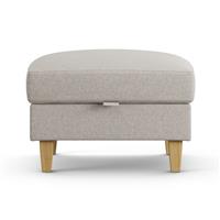 Habitat Felin Fabric Storage Footstool - Stone