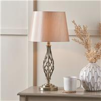Pacific Jenna Metal Twist Detail Table Lamp - Brass