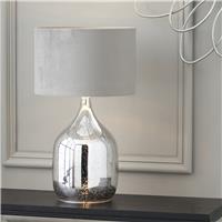 Pacific Stellar Glass Table Lamp - Silver