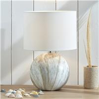 Pacific Viejo Ceramic Stone Effect Table Lamp - Grey & White