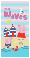 Peppa Pig Waves Beach Towel - Pink & Blue