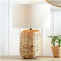 Pacific Zadi Plaited Woven Tall Table Lamp - Natural