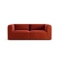 Habitat Lars Velvet 3 Seater Sofa - Burnt Orange - Ash Leg