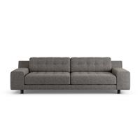 Habitat Hendricks Fabric 4 Seater Sofa - Charcoal- Black Leg
