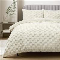 Argos Home Checkerboard Texture Fleece Bedding Set-Superking