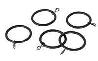 Argos Home 20 Metal Curtain Rings - Black
