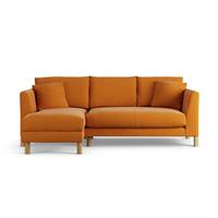 Habitat Aston Left Hand Corner Sofa - Orange - Ash Leg