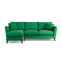 Habitat Lomond Left Hand Corner Sofa - Green - Dark Leg