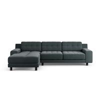 Habitat Hendricks Left Hand Corner Sofa - Charcoal-Black Leg