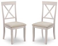 Julian Bowen Davenport Pair of Dining Chairs - Grey