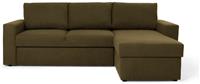 Argos Home Miller Fabric Right Hand Chaise Sofa Bed - Khaki