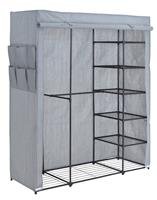 Argos Home Covered Triple Wardrobe with Storage - Grey