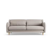 Habitat Turnmill Fabric 3 Seater Sofa - Stone - Ash Leg