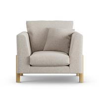 Habitat Aston Fabric Armchair - Natural - Ash Leg