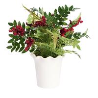 Argos Home Artificial Berry & Fern Bouquet in Ceramic Pot