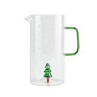 Habitat 3D Xmas Tree Glass Jug - White