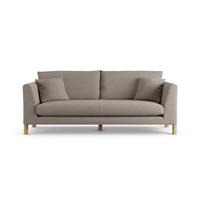 Habitat Aston Fabric 3 Seater Sofa - Mocha - Ash Leg