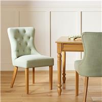 Argos Home Novara Pair of Fabric Dining Chair - Green