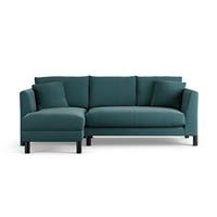 Habitat Aston Left Hand Corner Sofa - Teal - Black Leg