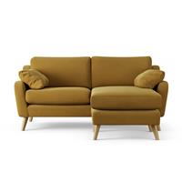 Habitat Ivor Right Hand Corner Sofa - Gold - Ash Leg