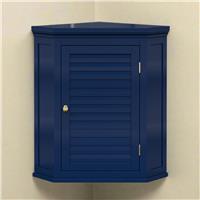 Teamson Home Glancy Corner Wall Cabinet - Navy Blue