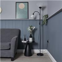BHS Father & Child Metal Floor Lamp - Black