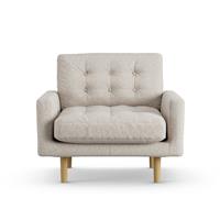 Habitat Fenner Fabric Armchair - Natural - Ash Leg