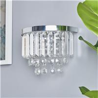 BHS Monroe Glass 2 Light Wall Light - Chrome
