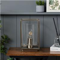 BHS Quad Cage Table Lamp - Satin Nickel