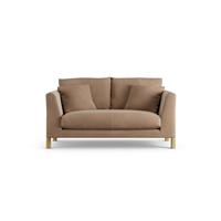 Habitat Aston Velvet 2 Seater Sofa - Latte - Ash Leg