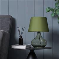 BHS Teardrop Glass Table Lamp - Green