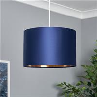 BHS Vera Navy Velvet Easy Fit Lampshade - 30cm