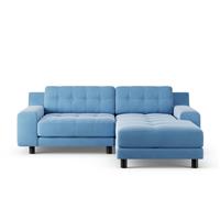 Habitat Hendricks Right Hand Corner Sofa -Sky Blue-Black Leg