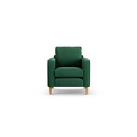 Habitat Flint Fabric Armchair - Green - Ash Leg