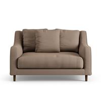 Habitat Swift Fabric Cuddle Chair - Biscuit - Dark Leg