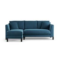 Habitat Aston Left Hand Corner Sofa - Ink Blue - Black Leg