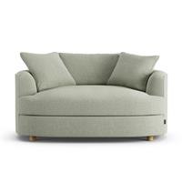 Habitat Sacha Fabric Cuddle Chair - Sage Green - Ash Leg
