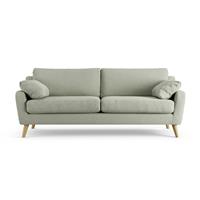 Habitat Ivor Fabric 4 Seater Sofa - Sage Green - Ash Leg