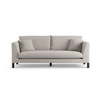 Habitat Aston Fabric 3 Seater Sofa - Stone - Black Leg
