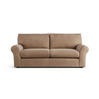 Habitat Molton Velvet 3 Seater Sofa Bed - Latte - Black Leg